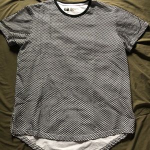 White and black shirt medium